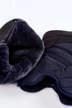 Wysokie Ocieplane Śniegowce Granatowe Winessa