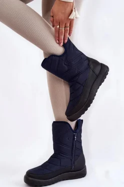 Wysokie Ocieplane Śniegowce Granatowe Winessa