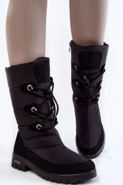 Wysokie Ocieplane Śniegowce Progress PROGJ-20-07 Czarne