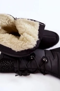 Wysokie Ocieplane Śniegowce Progress PROGJ-20-07 Czarne