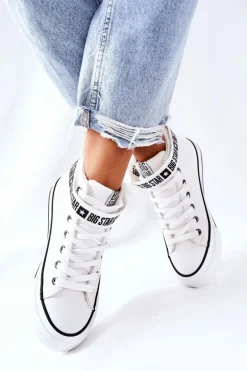 Wysokie Ocieplane Trampki Big Star GG274027 Białe