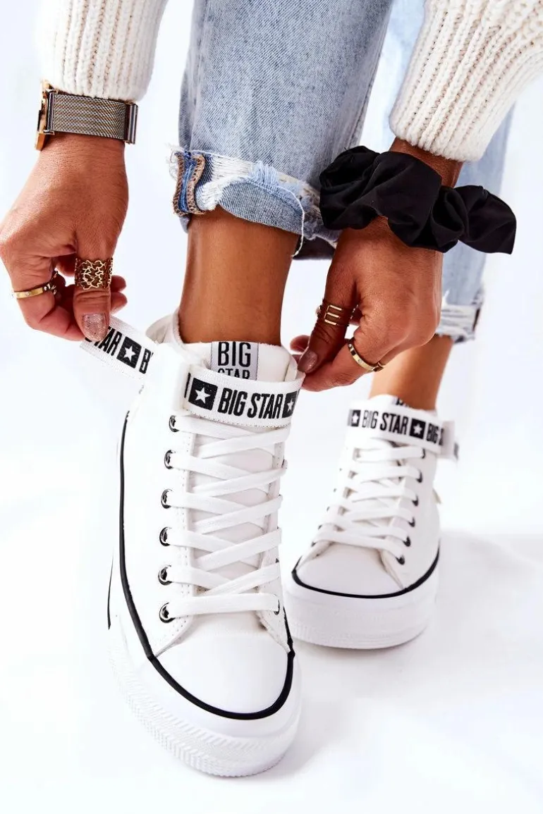 Wysokie Ocieplane Trampki Big Star GG274027 Białe