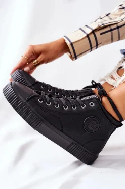 Wysokie Ocieplane Trampki Big Star II274157 Czarne