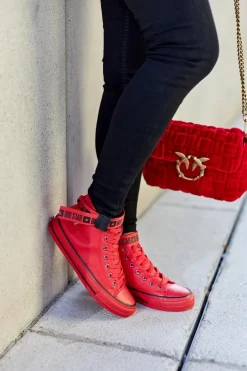 Wysokie Ocieplane Trampki Big Star GG274028 Czerwone