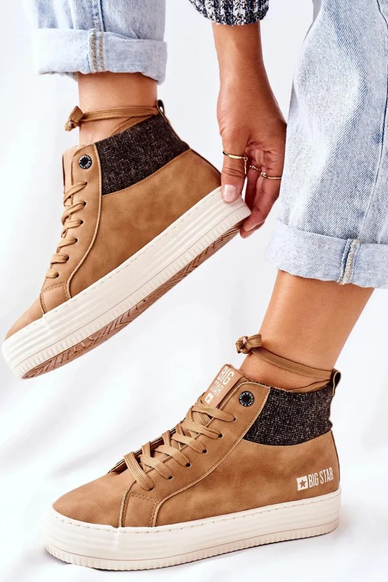 Wysokie Ocieplane Trampki Big Star II274145 Camel