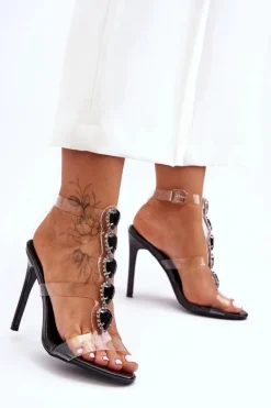 Wysokie Sandałki Szpilki D&A MR-16 Czarne