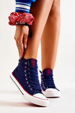 Wysokie Trampki Big Star JJ274125 Granatowe