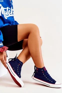 Wysokie Trampki Big Star JJ274125 Granatowe