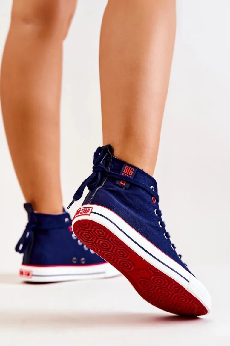 Wysokie Trampki Big Star JJ274125 Granatowe