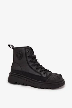 Wysokie Trampki Damskie Ocieplane Big Star OO274A355 Czarne