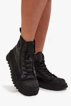 Wysokie Trampki Damskie Ocieplane Big Star OO274A355 Czarne