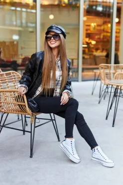 Wysokie Trampki Na Platformie Big Star II274014 Białe