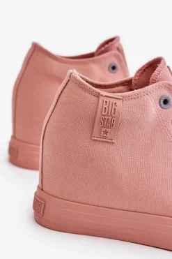 Wysokie Trampki Na Ukrytym Koturnie Big Star LL274036 Różowe