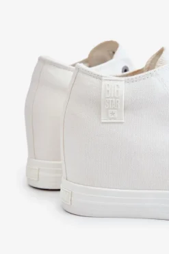 Wysokie Trampki Na Ukrytym Koturnie Big Star LL274035 Białe