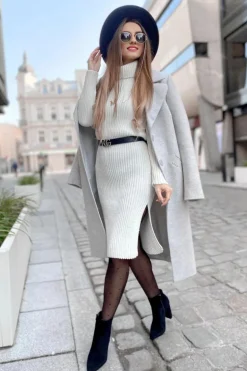 Zamszowe Botki Na Słupku Czarne Rinasa