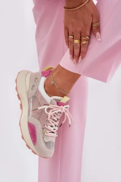 Zamszowe Buty Sportowe Sneakersy Damskie Vinceza 66725 Multikolor