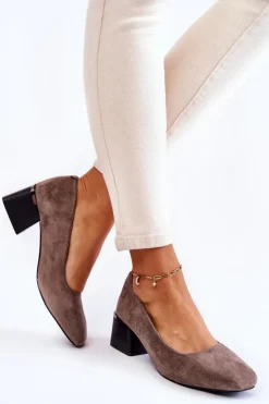 Zamszowe Czółenka La.Fi 230034G-SU Szare