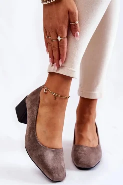 Zamszowe Czółenka La.Fi 230034G-SU Szare