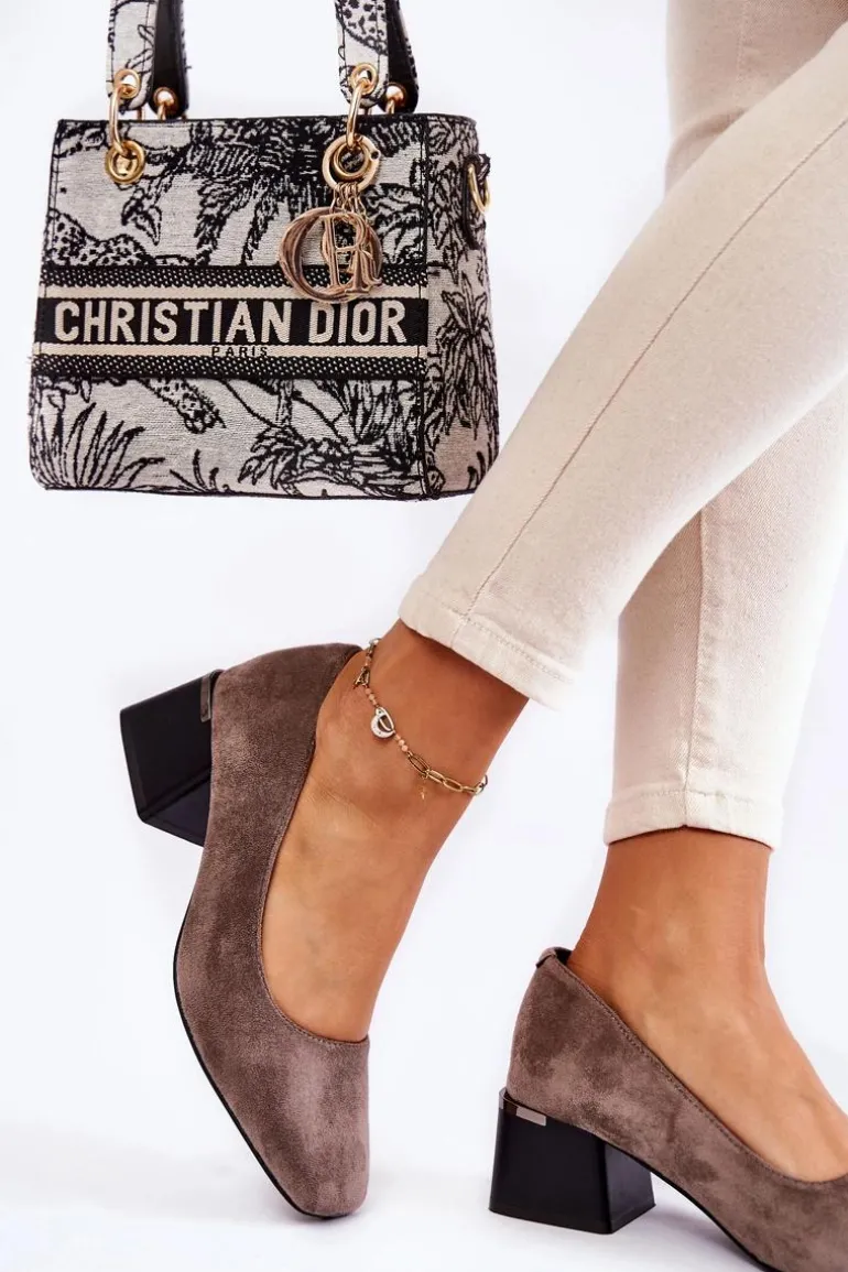 Zamszowe Czółenka La.Fi 230034G-SU Szare