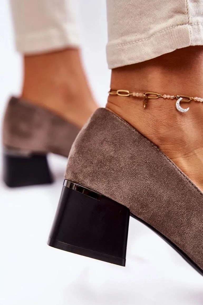 Zamszowe Czółenka La.Fi 230034G-SU Szare