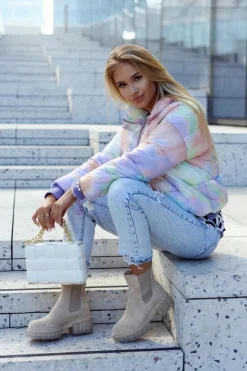 Zamszowe Damskie Botki Workery Jasnobeżowe Kennel