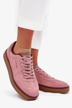 Zamszowe Damskie Sneakersy Daniel Lopez Just Dare SS2D4010 Różowe
