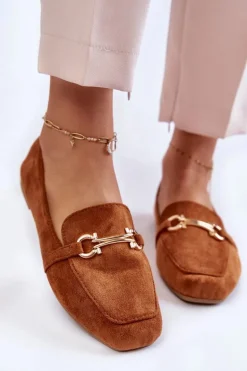 Zamszowe Klasyczne Mokasyny Camel Roddie