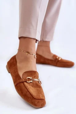 Zamszowe Klasyczne Mokasyny Camel Roddie