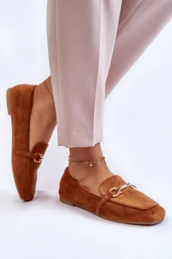 Zamszowe Klasyczne Mokasyny Camel Roddie