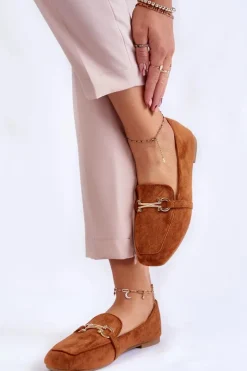 Zamszowe Klasyczne Mokasyny Camel Roddie