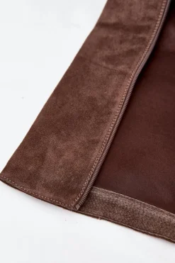 Zamszowe Kozaki Na Słupku Zamek Brązowe Lissara