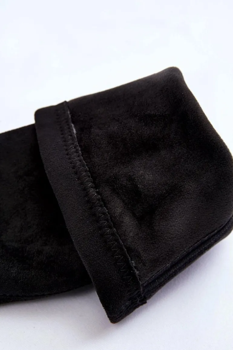 Zamszowe Kozaki Przed Kolano Na Platformie Czarne Lemar Spectrum