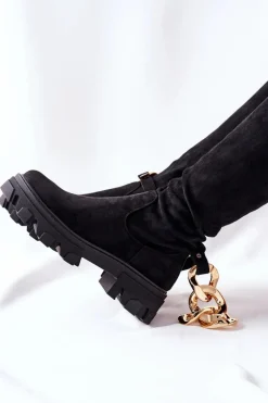 Zamszowe Kozaki Za Kolano Czarne Auckland