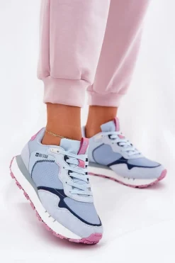 Zamszowe Lekkie Buty Sportowe Damskie Big Star RR274236 HI-POLY SYSTEM Niebieskie
