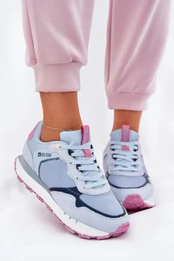 Zamszowe Lekkie Buty Sportowe Damskie Big Star RR274236 HI-POLY SYSTEM Niebieskie