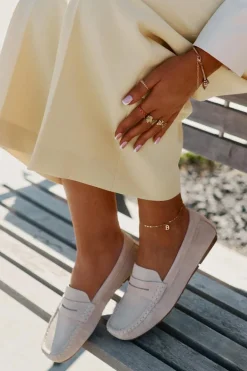 Zamszowe Mokasyny Damskie Big Star RR274947 Beżowe