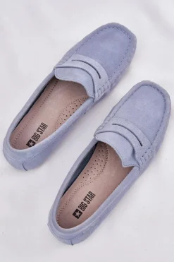 Zamszowe Mokasyny Damskie Big Star RR274943 Niebieskie