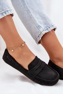 Zamszowe Mokasyny Damskie Big Star RR274948 Czarne