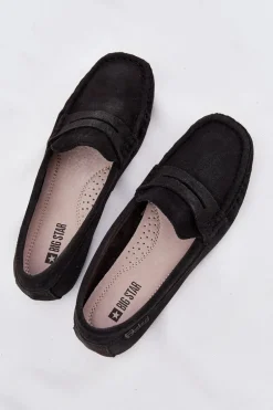 Zamszowe Mokasyny Damskie Big Star RR274948 Czarne