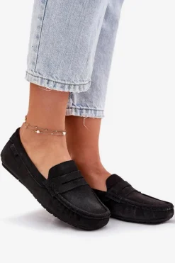 Zamszowe Mokasyny Damskie Big Star RR274948 Czarne