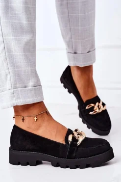 Zamszowe Mokasyny Lewski Shoes 3040 Czarne