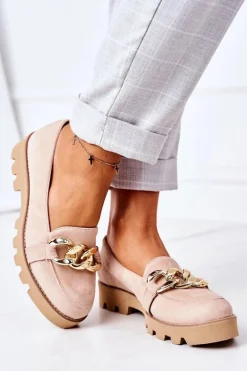 Zamszowe Mokasyny Lewski Shoes 3040 Cappuccino