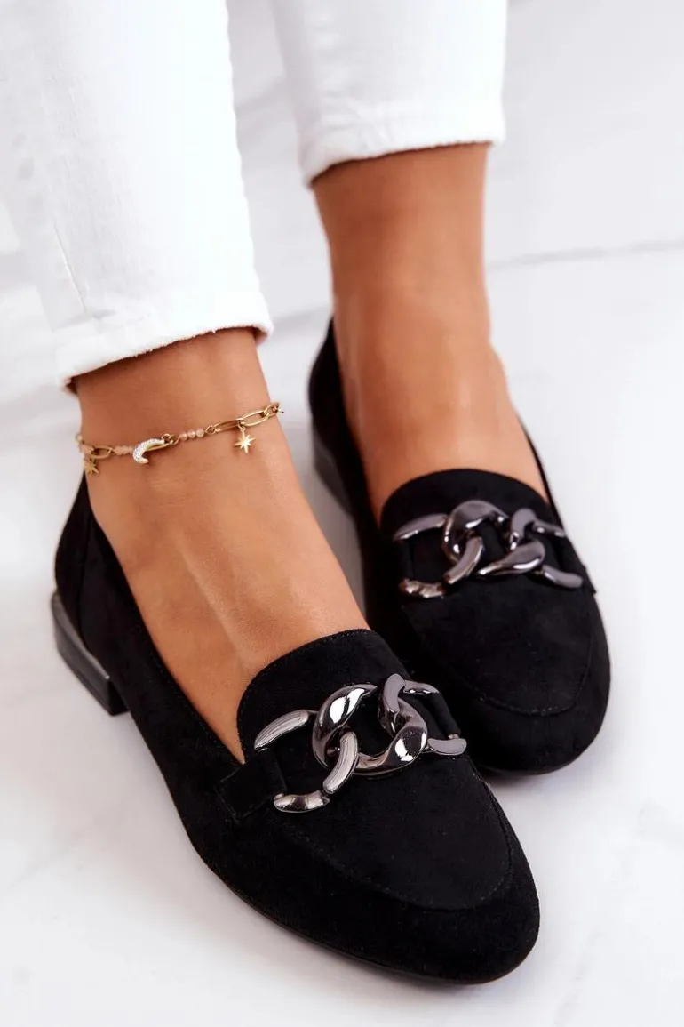 Zamszowe Mokasyny Sergio Leone MK739 Czarne