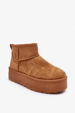 Zamszowe Śniegowce Na Platformie Brązowe Corcoran