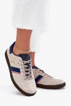 Zamszowe Niskie Sneakersy Damskie Big Star SS274679 HI-POLY SYSTEM Szare