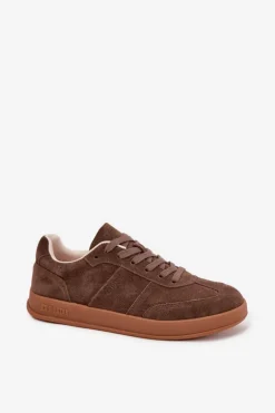 Zamszowe Sneakersy Damskie Big Star SS274676 HI-POLY SYSTEM Brązowe
