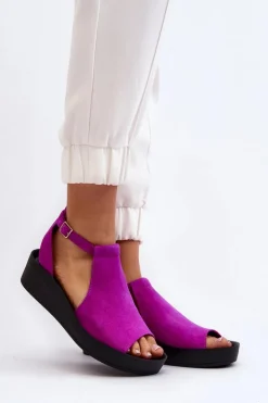 Zazoo 2914 Sandały Damskie Zamszowe Fuksja