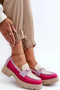 Zazoo 3475 Skórzane Damskie Mokasyny Beżowe