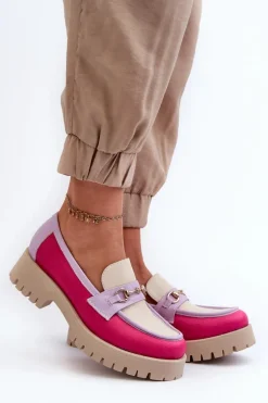 Zazoo 3475 Skórzane Damskie Mokasyny Beżowe