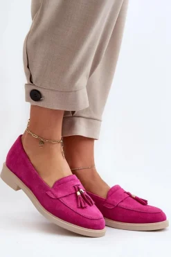 Zazoo 3420 Zamszowe Mokasyny Damskie Na Płaskim Obcasie Fuskja